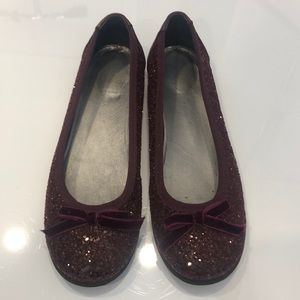 Pepe Sparkle Ballet Flats Size 37 (5-5.5)